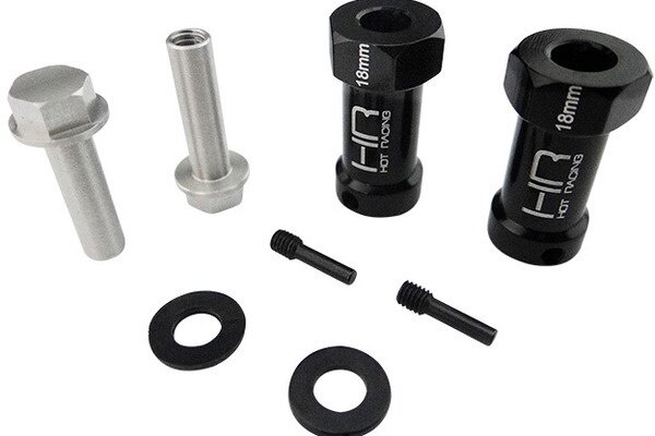 Hot Racing 18mm Wheel Hub Extensions w/ 12mm Hex, for Axial SCX