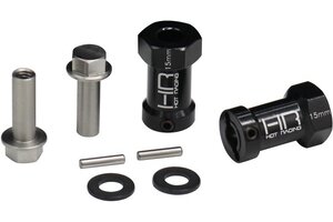Hot Racing 15mm Wheel Hub Extensions w/ 12mm Hex, for Axial SCX