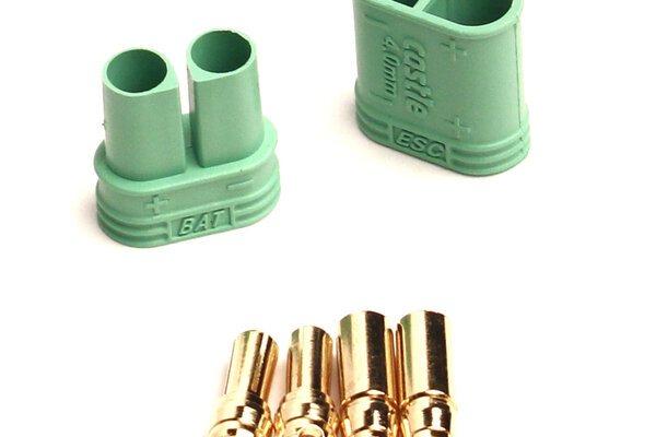 Castle Creations 4.0mm Polarized Connectors-Male/Female Single