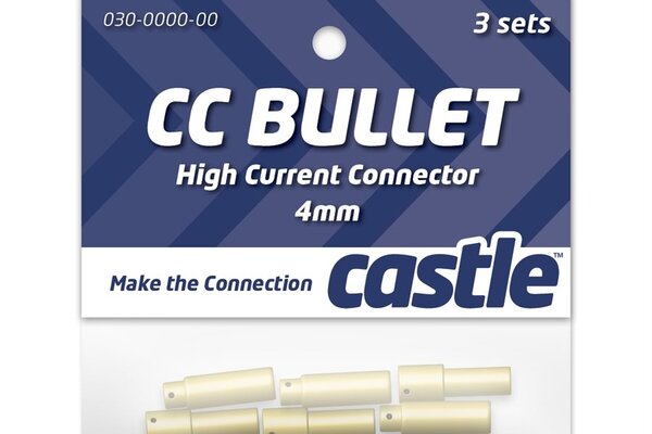 Castle Creations CSECCBUL43  4mm Bullet Connectors