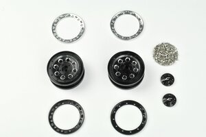 Cross RC CNC Aluminum Wheels, Black (pr.) SG4, SR4