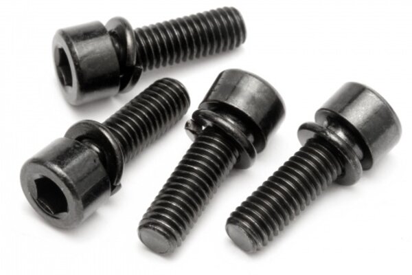 HPI Racing Cap Head Screw M5X16mm/4pcs Fuelie 23 Engine/Spring Washer