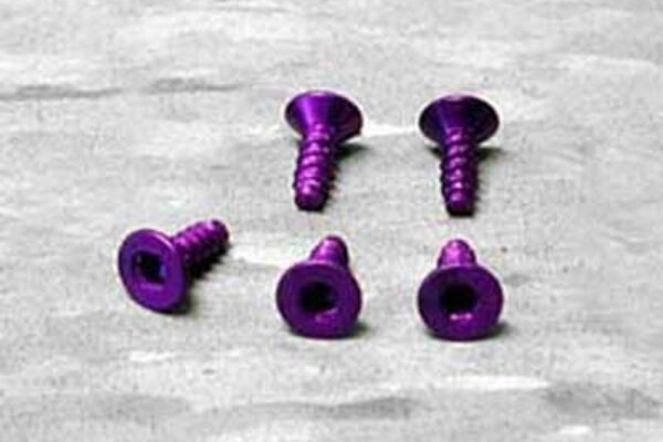 HPI Racing Aluminium Tp Flat Head Screw (3 X 8mm Hex Head Purplex5pc)