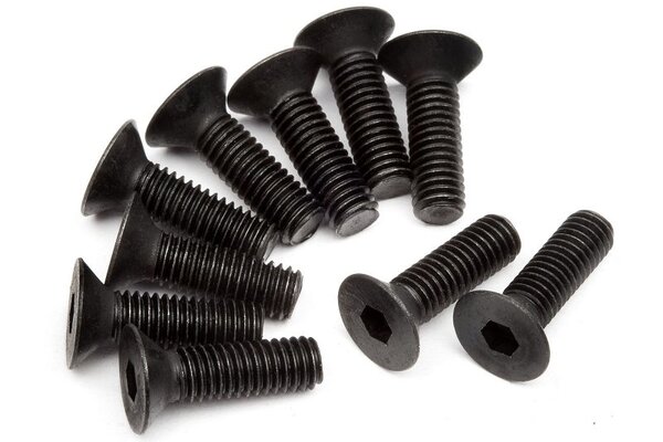 HPI Racing Flat Head Screw M3X10mm (Hex Socket/10pcs)