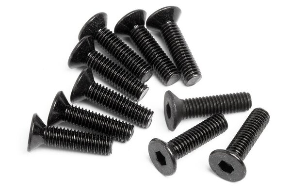 HPI Racing Flat Head Screw M3X12mm (Hex Socket/10pcs)