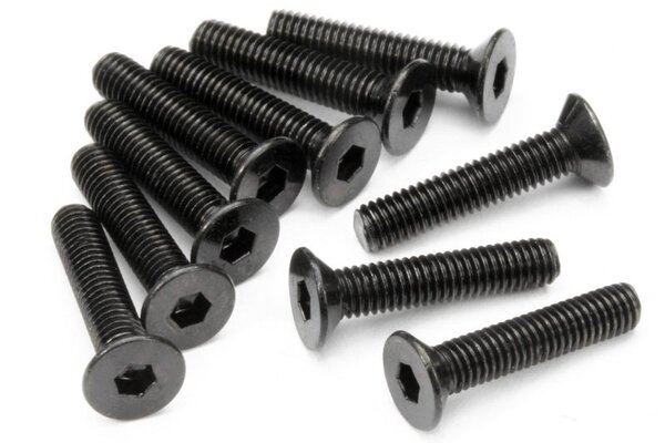 HPI Racing Flat Head Screw M3X15mm (Hex Socket/10pcs)