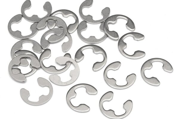 HPI Racing E Clip E-4HD (20pcs) Stainless Steel