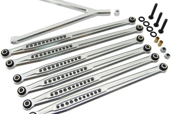 Hot Racing Aluminum Link Set-12.3 313mm Scx Silver