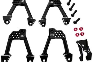 Hot Racing Alum F/R Adjustable Shock Towers, for SCX2