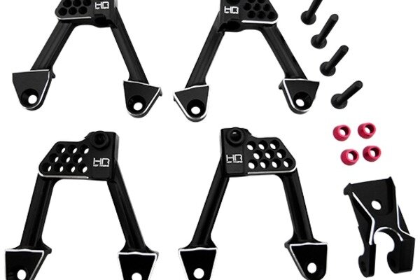Hot Racing Alum F/R Adjustable Shock Towers, for SCX2