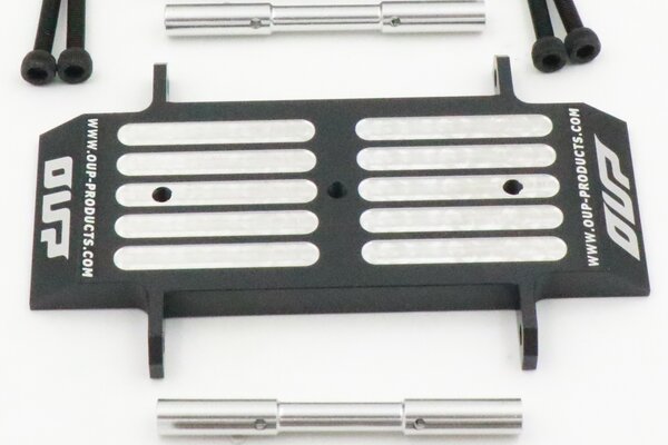 Cross RC CNC Aluminum Center Skid Plate w/Rollers (fits all Demons)