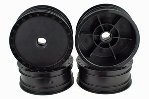 DE Racing Borrego Buggy Wheels for Assoc B4/Front/Black/4pcs
