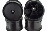 DE Racing Borrego Buggy Wheels for Assoc B4-B44/Rear/Black/4pcs