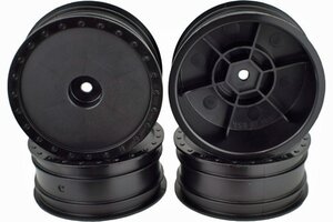 DE Racing Borrego Buggy Wheels for Assoc B6/Kyosho RB6/Front/Black/4pcs