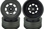 DE Racing Speedway Short Course Wheels, for Traxxas Slash Front, Black