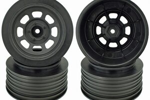 DE Racing Speedway Short Course Wheels, for Traxxas Slash Front, Black