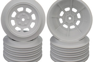 DE Racing Speedway SC Wheels for Traxxas Slash Front White