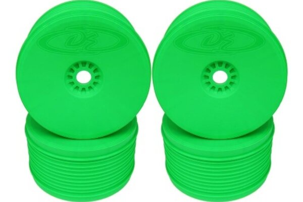 DE Racing Speedline Plus 1/8 Truggy Wheels Green (4 Pack)