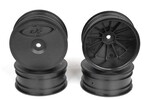 DE Racing Speedline Buggy Wheels for AE B64 and TLR22 3.0 Front, Black
