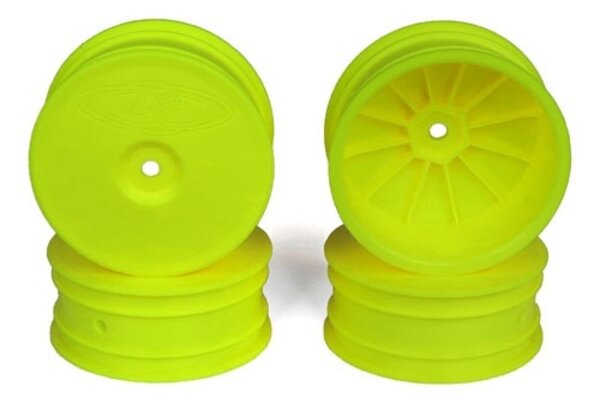 DE Racing Speedline Buggy Wheels, Black, Front, Yellow, 4pcs