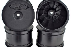 DE Racing Speedline Buggy Wheels-Assoc B6-B64/TLR22-22-4/Rear/Blk/4pc