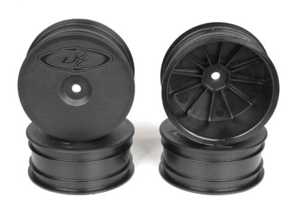DE Racing Speedline Buggy Wheels, Black For Losi 22-4 and Tekno EB410