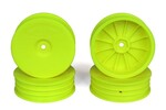 DE Racing Slim Speedline Buggy Wheels, Front, Yellow, 4pcs