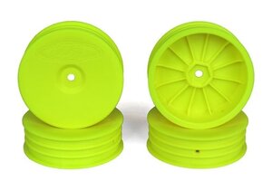 DE Racing Slim Speedline Buggy Wheels, Front, Yellow, 4pcs