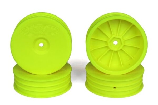 DE Racing Slim Speedline Buggy Wheels, Front, Yellow, 4pcs