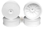 DE Racing Slim Speedline Buggy Wheels, Front, White, 4pcs