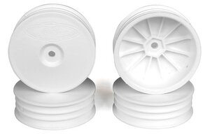 DE Racing Slim Speedline Buggy Wheels, Front, White, 4pcs