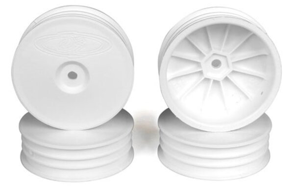 DE Racing Slim Speedline Buggy Wheels, Front, White, 4pcs
