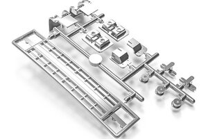 Gmade Buffalo front grille & light bucket parts tree (chrome)