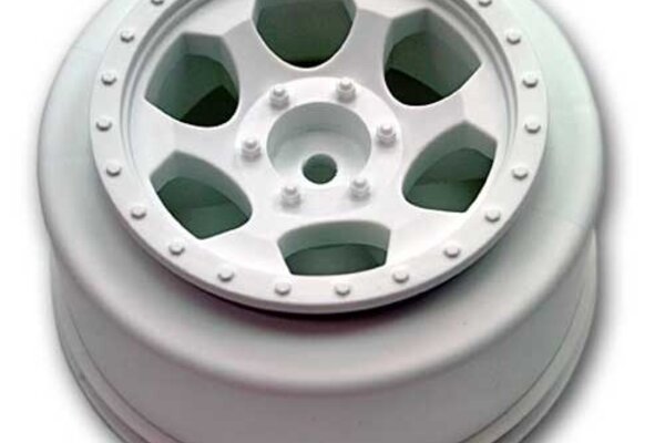 DE Racing Trinidad SC White Wheels Fits Slash 4X4, Blitz, Ultima SC