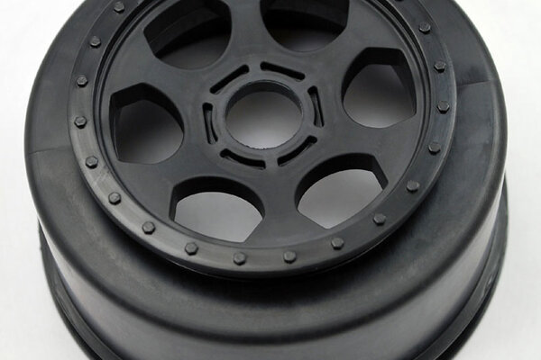 DE Racing Trinidad SC Wheel-Assoc SC8- DB8/17mm hex/Black/4pcs