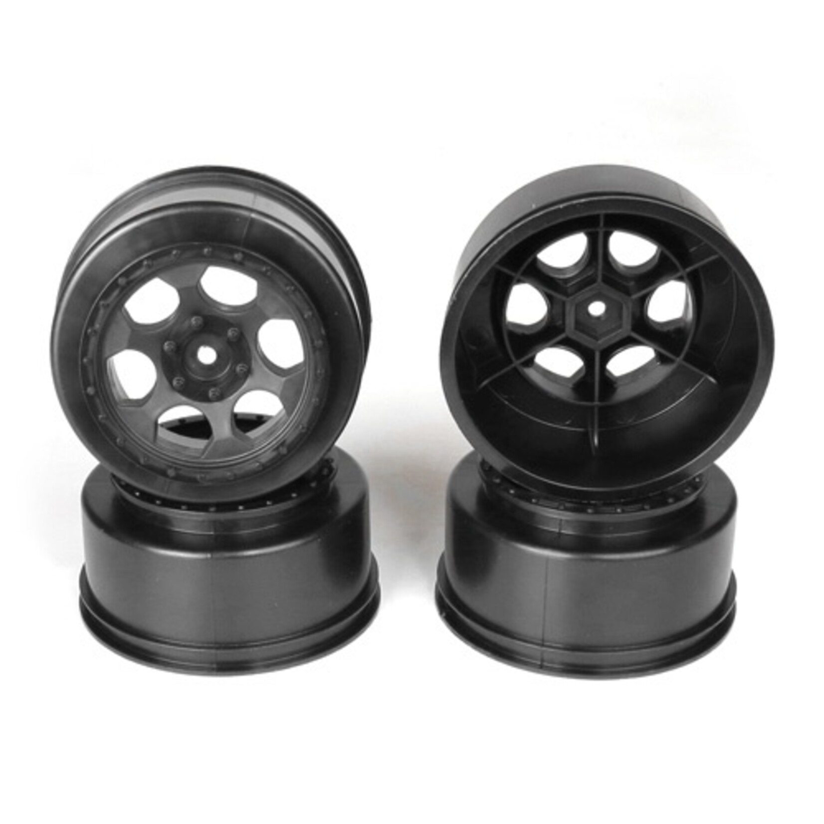 DE Racing Trinidad SC Wheels-Assoc SC5M- SC10-ProSC/+3mm/Black/4pcs