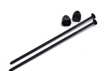 DE Racing Zip Stix / Black / 4pcs