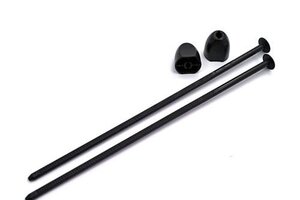 DE Racing Zip Stix / Black / 4pcs