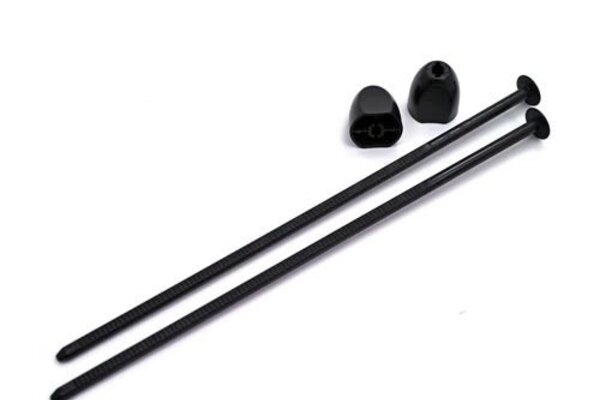DE Racing Zip Stix / Black / 4pcs