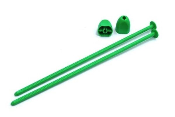 DE Racing Zip Stix / Green / 4pcs