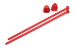 DE Racing Zip Stix / Red / 4pcs