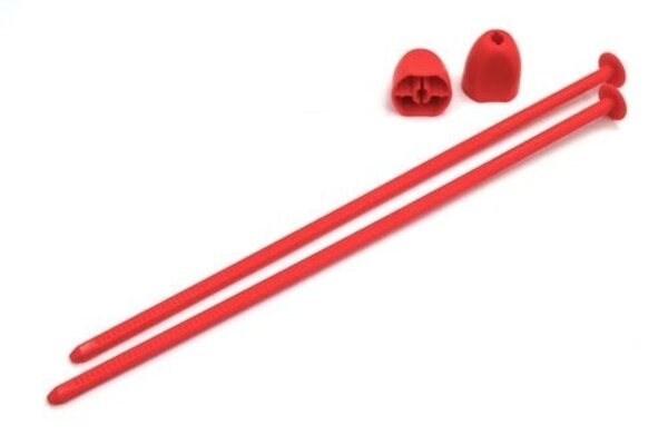 DE Racing Zip Stix / Red / 4pcs