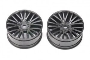 DHK Hobby Front Wheels, Black (2 pcs) - Wolf 2