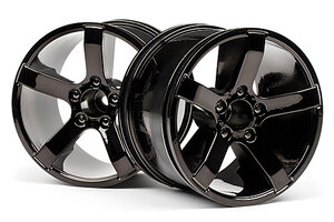HPI Racing Bullet MT Wheels Black Chrome (Pr)