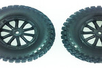 DHK Hobby Tire Complete (Black Rims) (2pcs) SCT