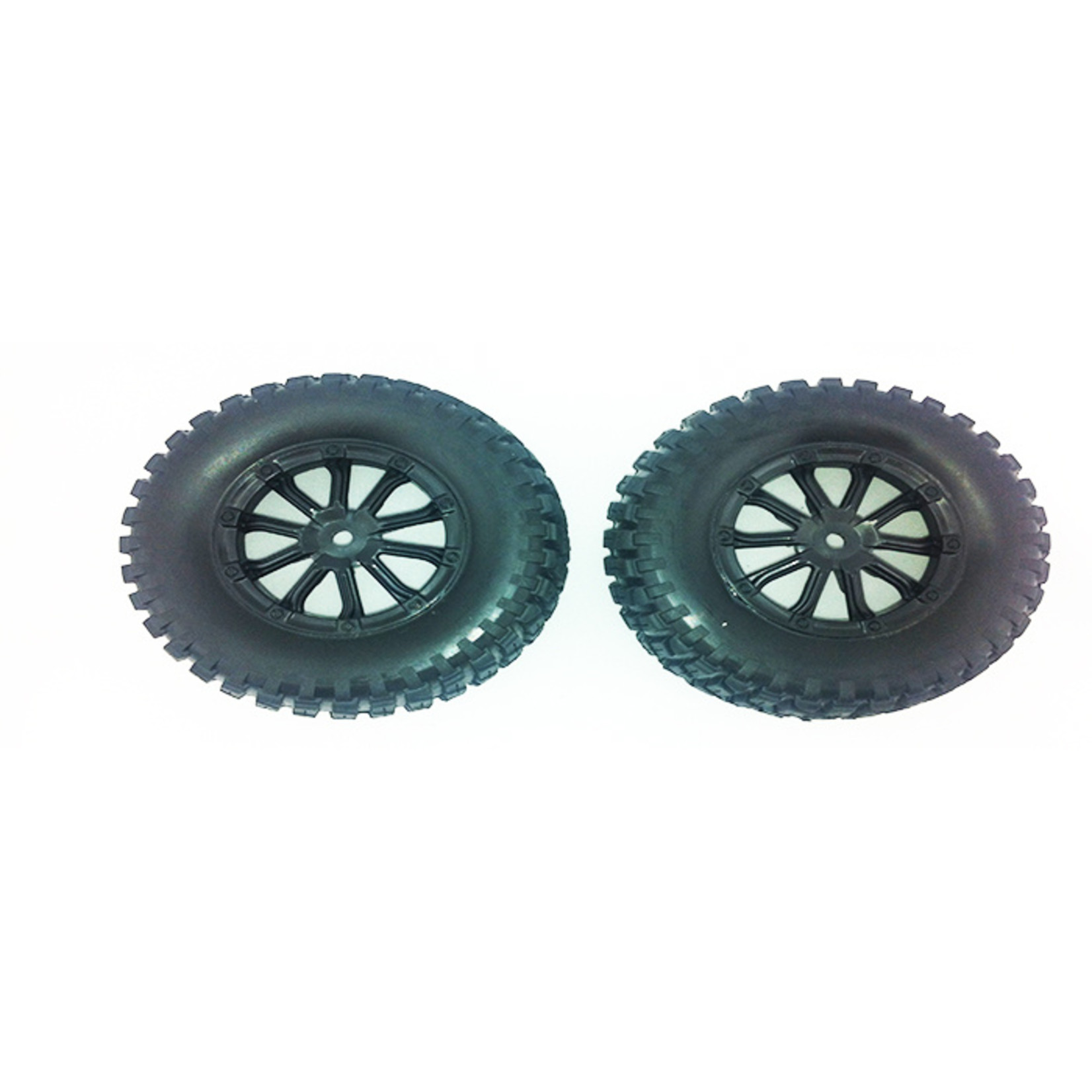 DHK Hobby Tire Complete (Black Rims) (2pcs) SCT
