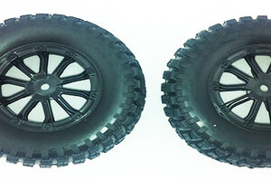 DHK Hobby Tire Complete (Black Rims) (2pcs) SCT