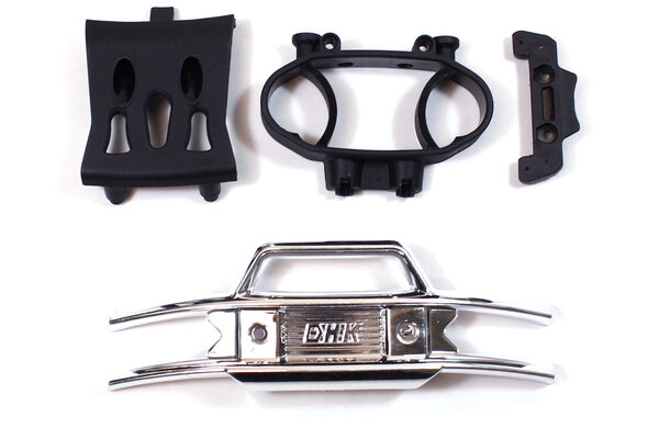 DHK Hobby Bumper / Upper Suspension Mount, Front (Chrome)- Crosse