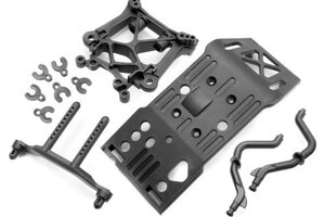 HPI Racing HPI85234  Skid Plate/Body Mount/Savage X Shock Tower Set