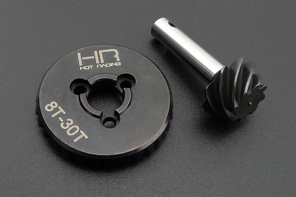 Hot Racing HD Steel Bevel Gear Set 30t/8t 0.9 Module 3.75 Ratio